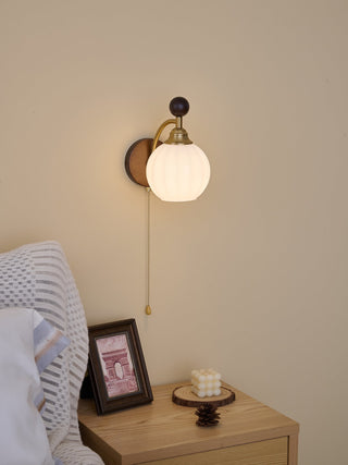 Eshae Applique Murale en Tissu et Bois Premium