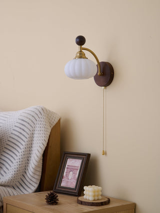 Eshae Applique Murale en Tissu et Bois Premium