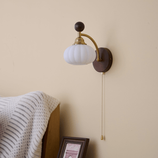 Eshae Applique Murale en Tissu et Bois Premium