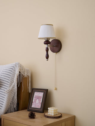 Eshae Applique Murale en Tissu et Bois Premium