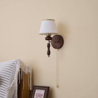 Eshae Applique Murale en Tissu et Bois Premium