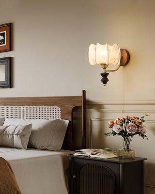 Eshae Applique Murale en Tissu et Bois Premium