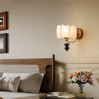 Eshae Applique Murale en Tissu et Bois Premium