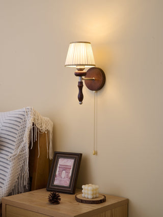 Eshae Applique Murale en Tissu et Bois Premium