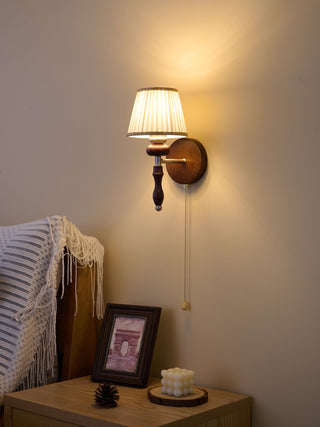 Eshae Applique Murale en Tissu et Bois Premium