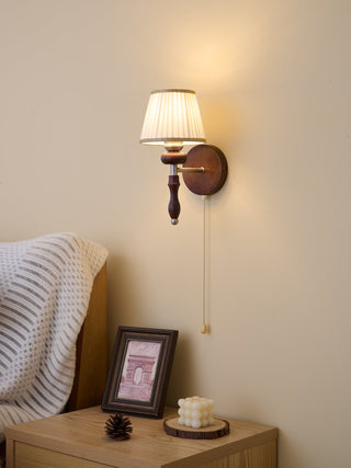 Eshae Applique Murale en Tissu et Bois Premium