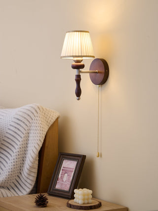 Eshae Applique Murale en Tissu et Bois Premium
