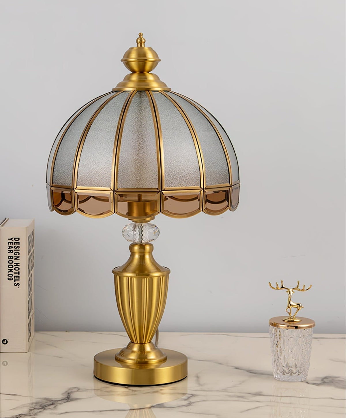 Opaline Verre Lampe de Table Classique