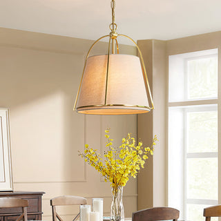 Yonder Suspension Métal Laiton Tissu Classique Traditionnel