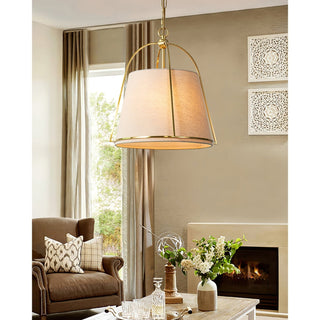 Yonder Suspension Métal Laiton Tissu Classique Traditionnel