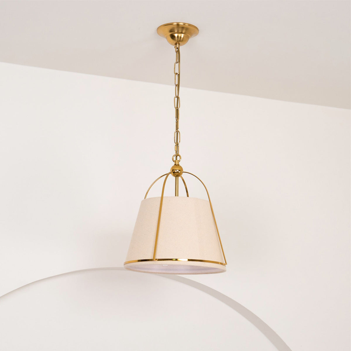 Yonder Suspension Métal Laiton Tissu Classique Traditionnel