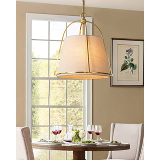 Yonder Suspension Métal Laiton Tissu Classique Traditionnel