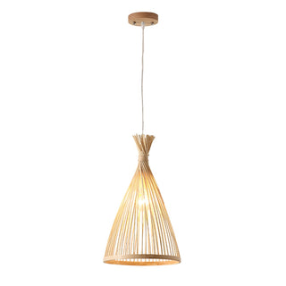 Ritta Suspension Cône Vintage, Bambo, Bois, Salon