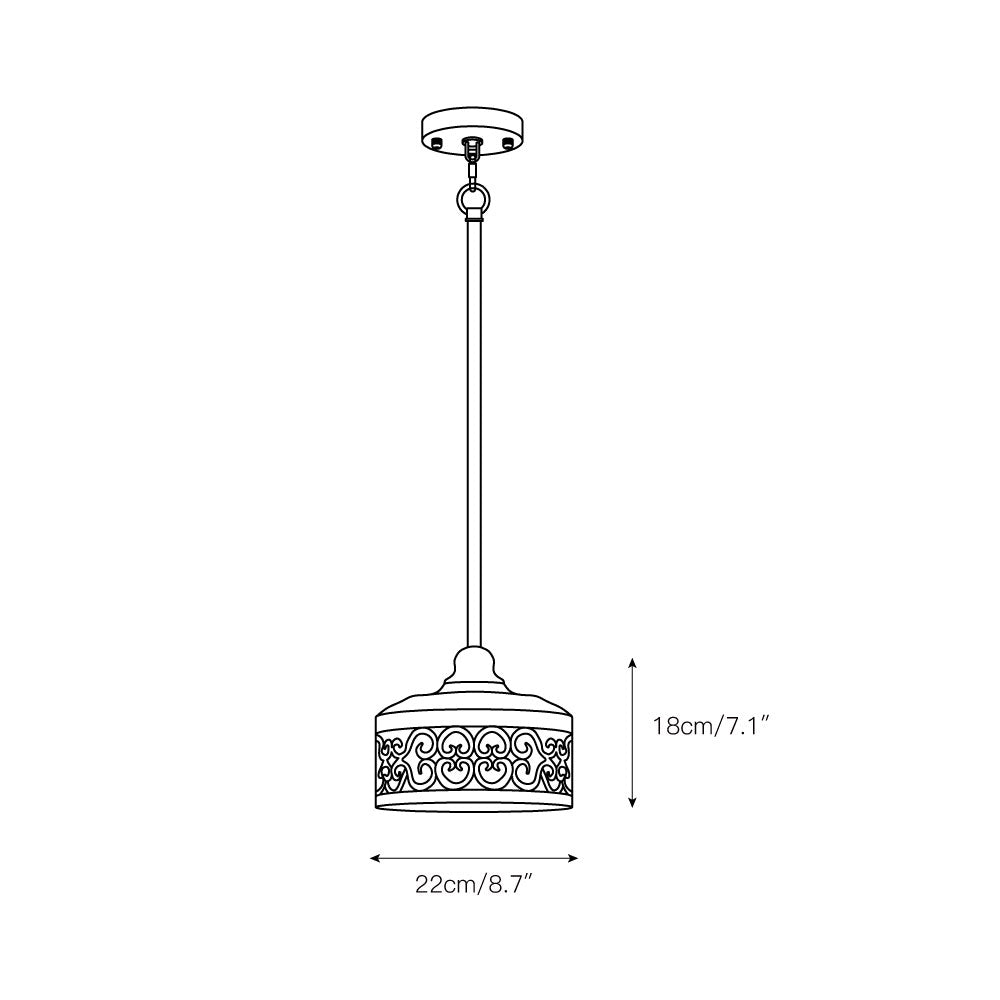 Zest Suspension Métal Art Classique Vintage