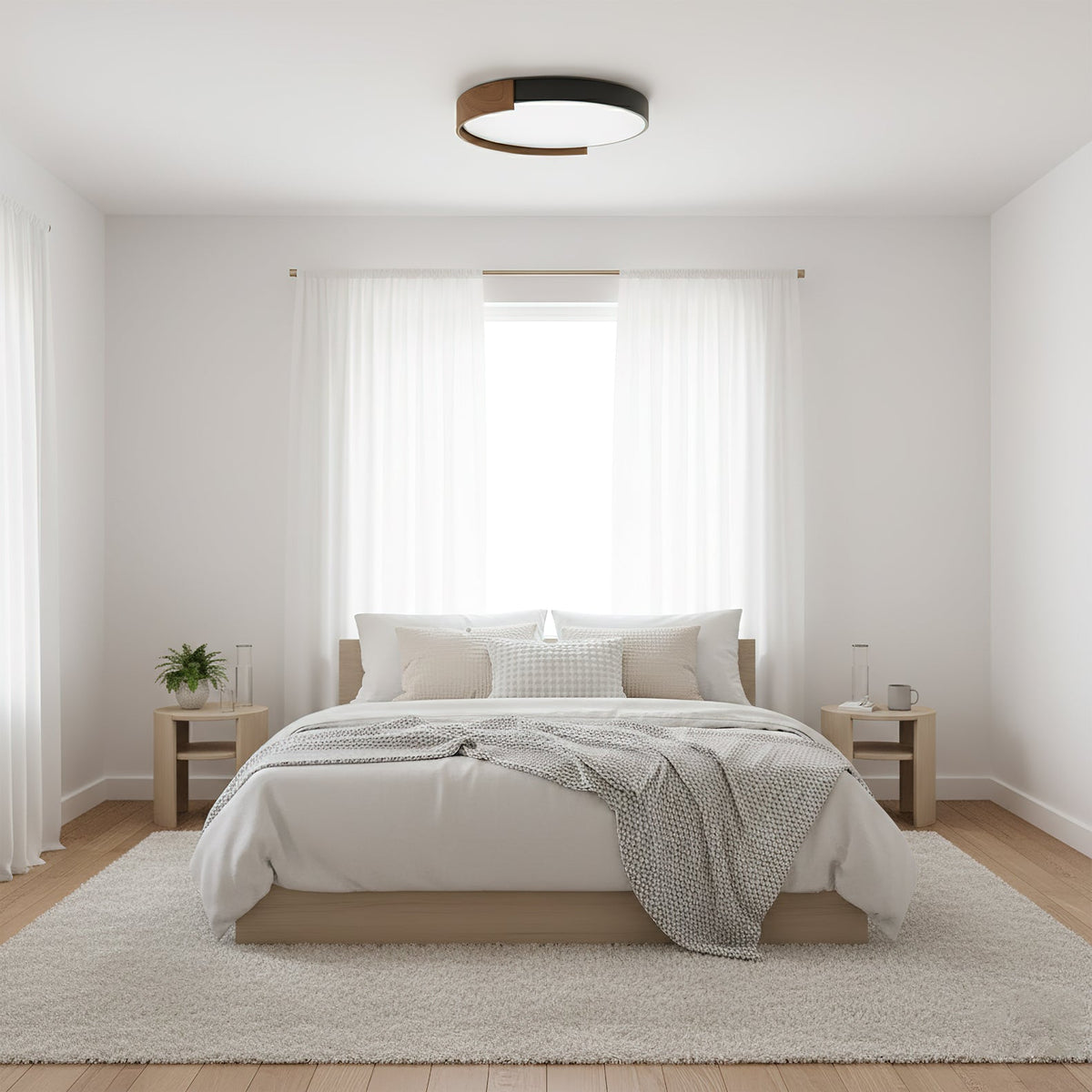 Side profile of the slim Claxy ceiling light.