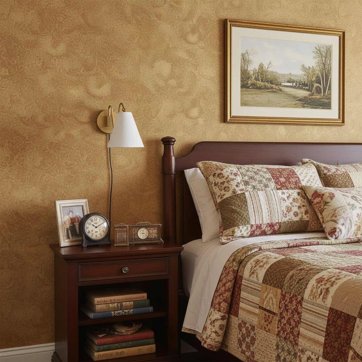 Cleome Swing Plug-In Wall Lamp with two heads in brass finish and white shades.