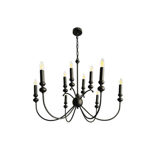 Crest Lustre Métal Noir Industriel Vintage Premium