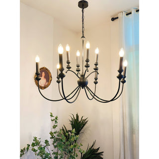 Crest Lustre Métal Noir Industriel Vintage Premium