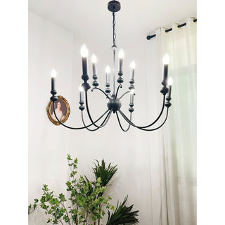 Crest Lustre Métal Noir Industriel Vintage Premium