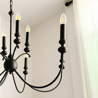 Crest Lustre Métal Noir Industriel Vintage Premium
