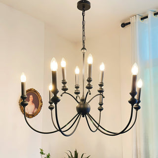 Crest Lustre Métal Noir Industriel Vintage Premium