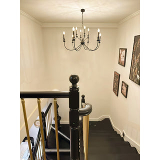 Crest Lustre Métal Noir Industriel Vintage Premium