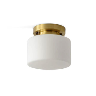 Elsilisra Plafonnier Flush Art Nordique Laiton Verre