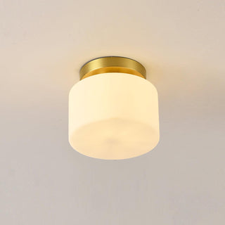 Elsilisra Plafonnier Flush Art Nordique Laiton Verre