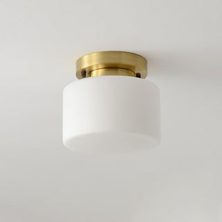 Elsilisra Plafonnier Flush Art Nordique Laiton Verre