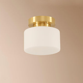Elsilisra Plafonnier Flush Art Nordique Laiton Verre