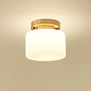 Elsilisra Plafonnier Flush Art Nordique Laiton Verre