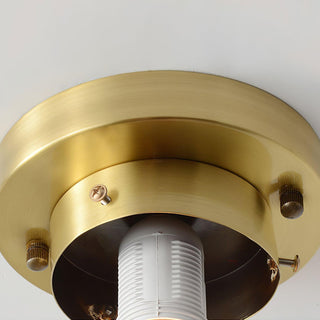 Elsilisra Plafonnier Flush Art Nordique Laiton Verre