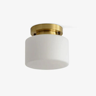 Elsilisra Plafonnier Flush Art Nordique Laiton Verre