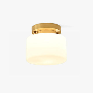 Elsilisra Plafonnier Flush Art Nordique Laiton Verre