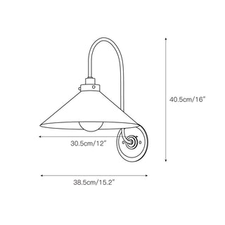 Drape Lampe Murale En Métal Laiton Minimaliste Moderne