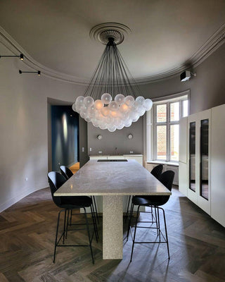 Lustra Lustre Bulles en Verre Satiné