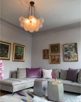 Lustra Lustre Bulles en Verre Satiné