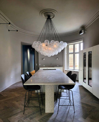 Lustra Lustre Bulles en Verre Satiné