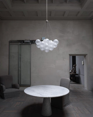 Lustra Lustre Bulles en Verre Satiné