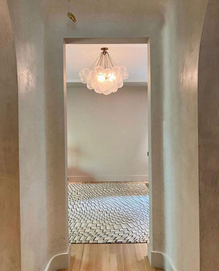 Lustra Lustre Bulles en Verre Satiné
