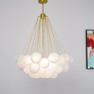 Lustra Lustre Bulles en Verre Satiné