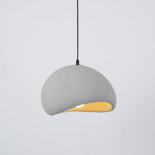 Solara Suspension en Plâtre Demi Dôme à Brancher Wabi Sabi