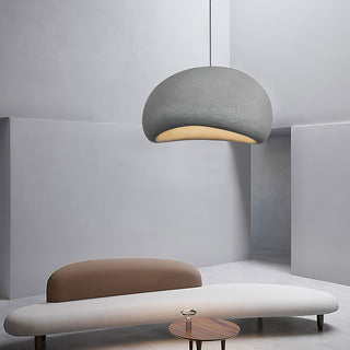 Solara Suspension en Plâtre Demi Dôme à Brancher Wabi Sabi