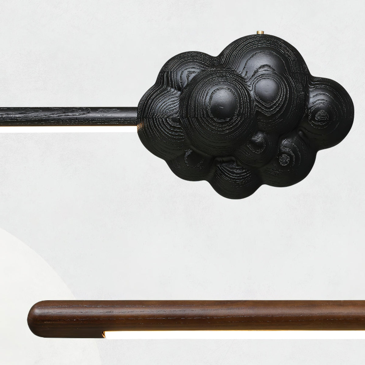 Cyrona Suspension Minérale Nuage Bois Minimaliste