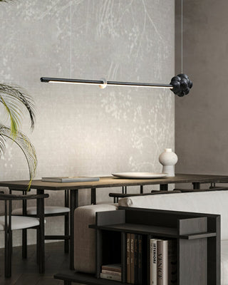Lustra Suspension Minérale Nuage Bois Minimaliste