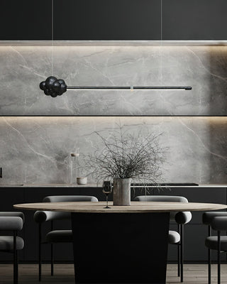 Lustra Suspension Minérale Nuage Bois Minimaliste