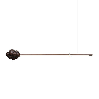 Lustra Suspension Minérale Nuage Bois Minimaliste