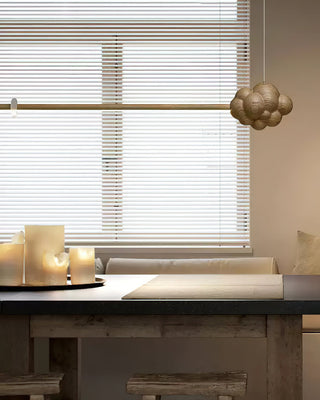 Lustra Suspension Minérale Nuage Bois Minimaliste