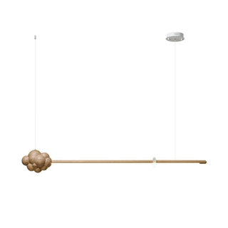Lustra Suspension Minérale Nuage Bois Minimaliste