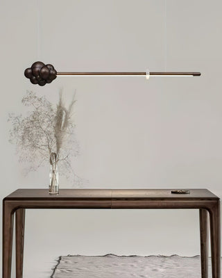 Lustra Suspension Minérale Nuage Bois Minimaliste